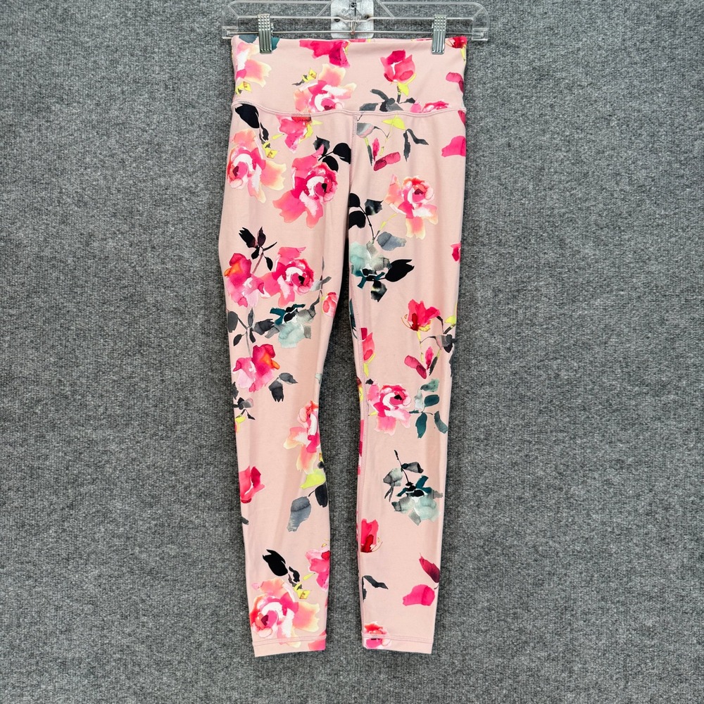 Athleta Elation 7/8 Tight Leggings Women Small‎ Pink Floral High Rise Yoga
